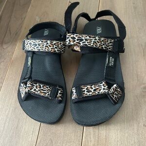 Zara Leopard Print Sandals